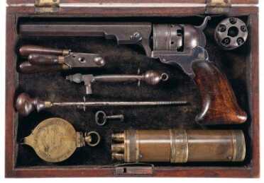 This cased presentation Colt No. 3 Belt Model Paterson revolver with full complement of accessories is “fresh” meaning it has never before been offered at auction.
