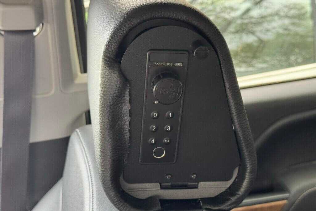 Leather coming undone on headrest safe