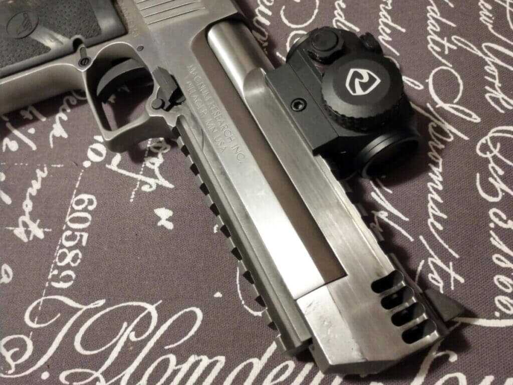 handgun with red dot sight