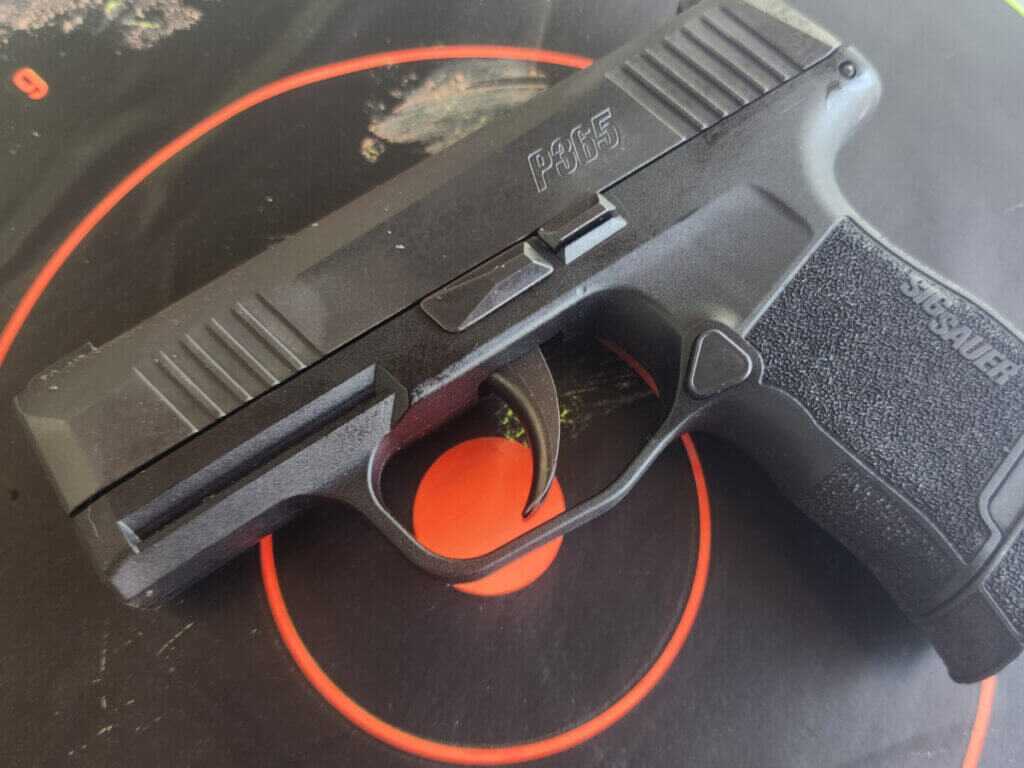 SIG P365 on target