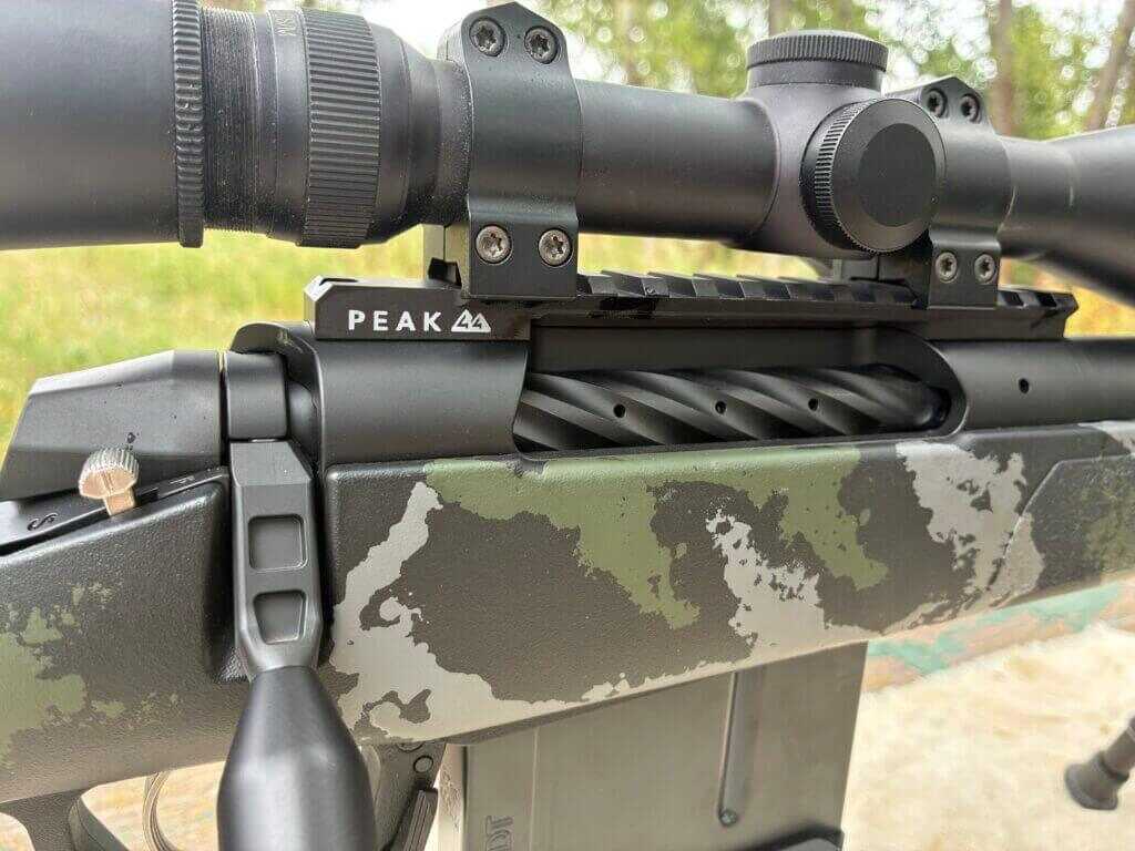 Weatherby 307 Range XP with Peak 44 Picatinny scope rail installed