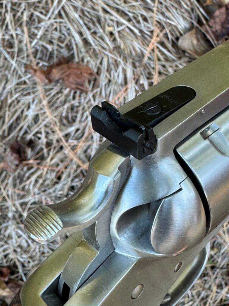 Ruger Blackhawk Micro rear sight fully adjustable closeup