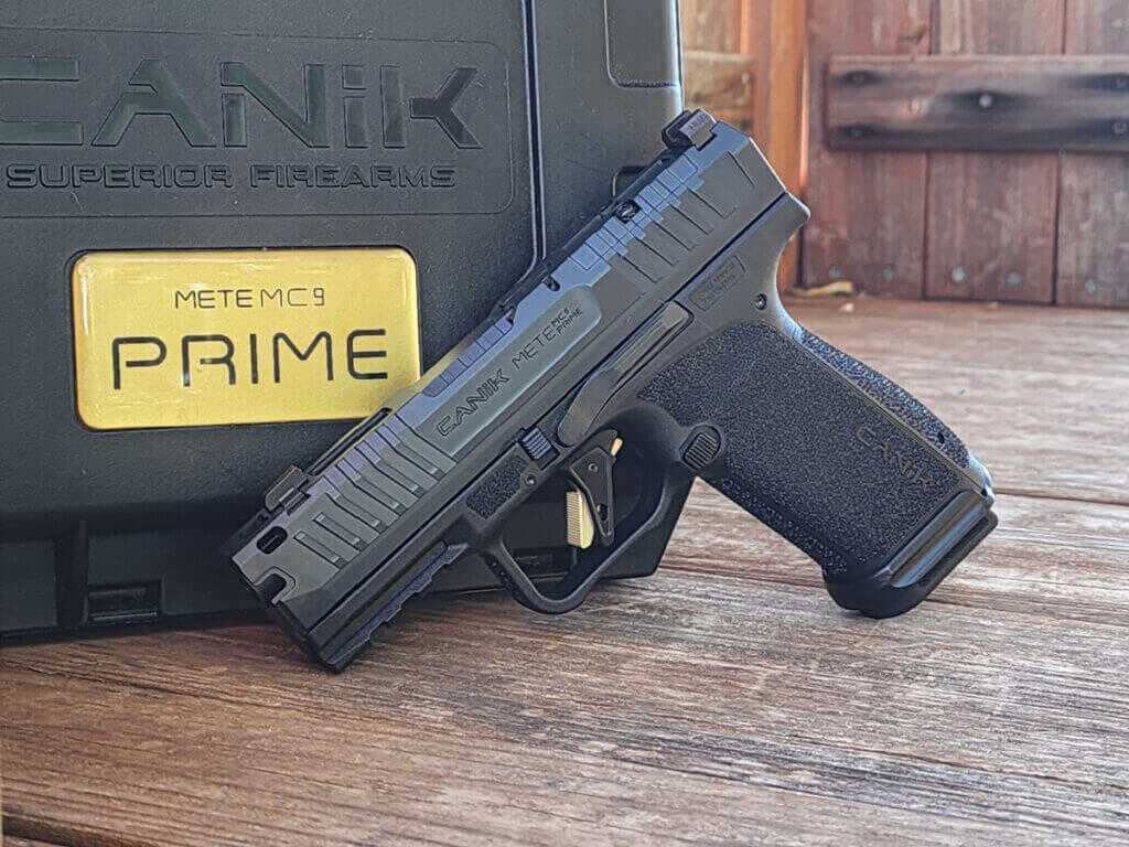 polymer pistol with case. canik Mete MC9