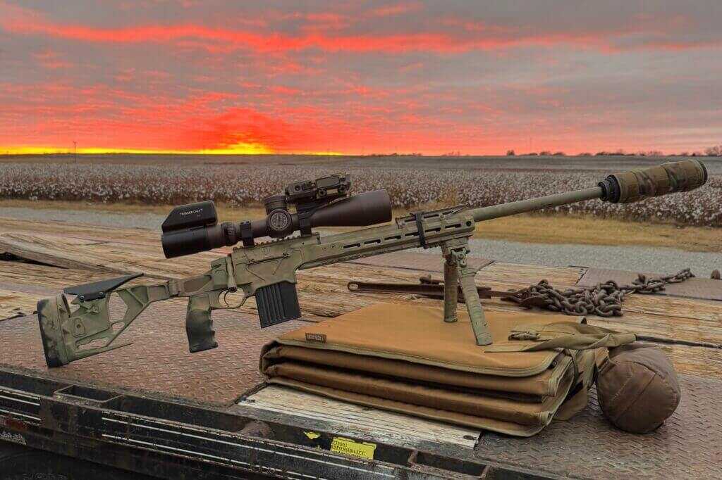 Seekins HAVAK HIT Pro precision bolt rifle on bench with bipod and optic