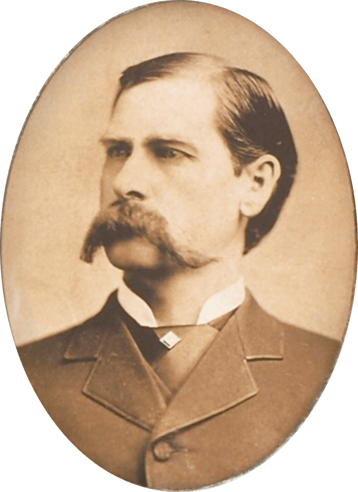 Wyatt Earp portrait connected to S&W American revolver lore and fast reloads