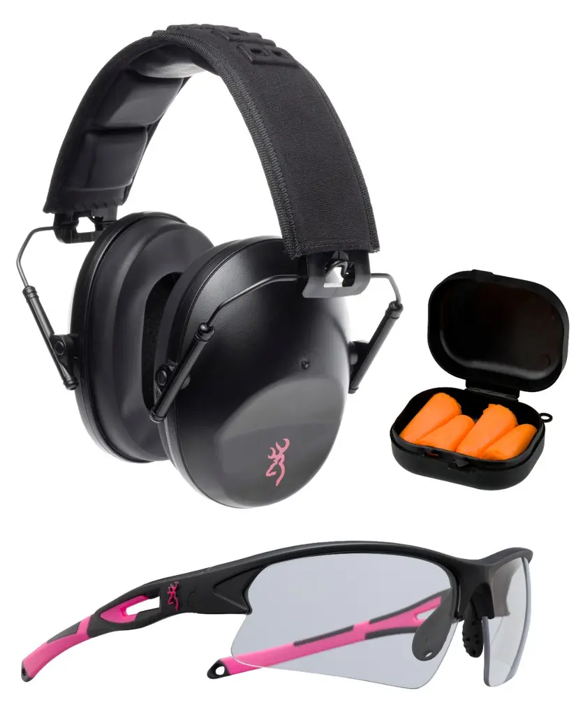 Browning Range Kit eye and ear protection with 27db NRR for college shooters