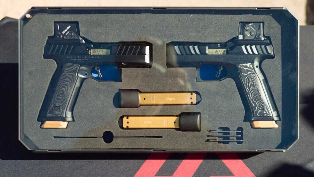 limited edition set of both pistols in an aluminum case.