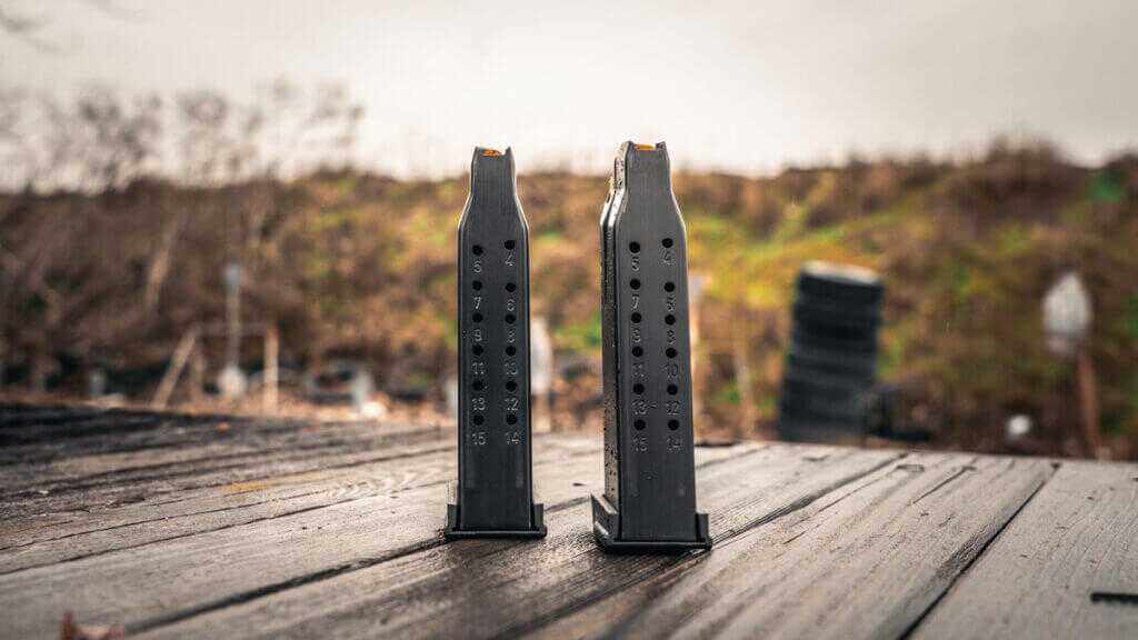 Two 15 round magazines included with Taurus GX4 Strike Bravo brace package for compact 9mm capacity