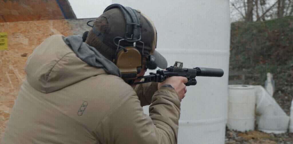 CGS Mod 9 suppressor mounted on Taurus GX4 Strike Bravo threaded barrel during range testing