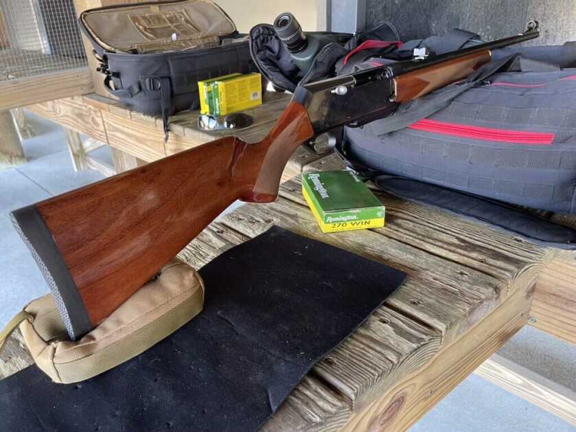 Browning BAR Mk II Safari test firing at 50 yards with Remington Core-Lokt ammunition