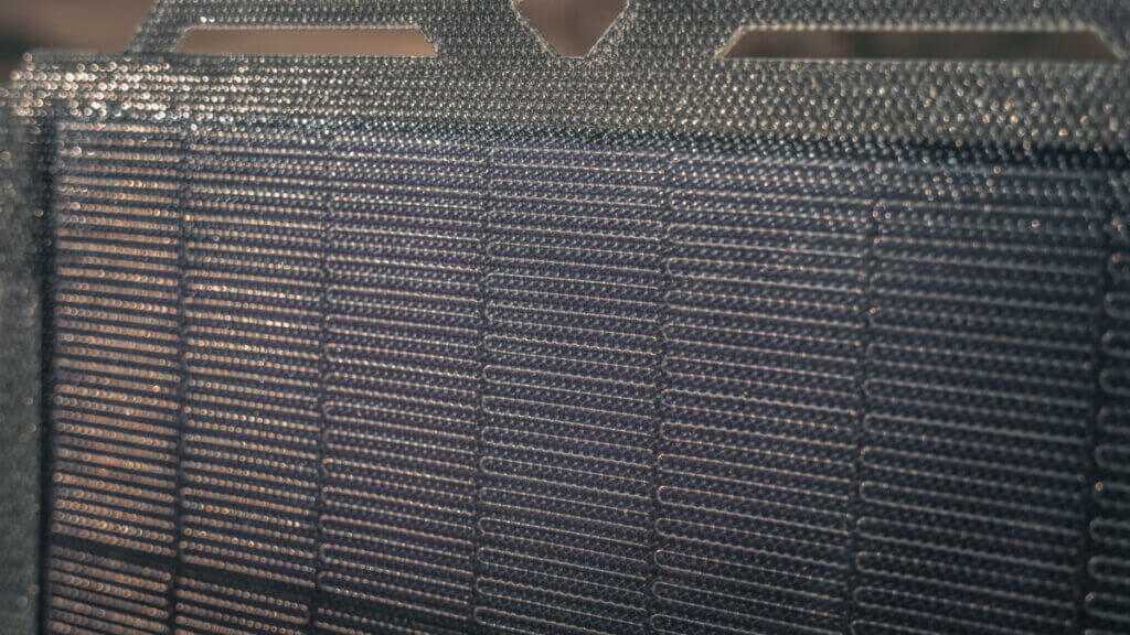 Dark Energy Spectre 56W folding solar panel deployed in the field for off-grid hunting camp power