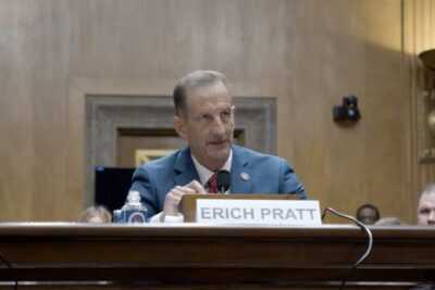 Erich Pratt speaks before a Senate committee on the threats gun owners face from the Gov't.