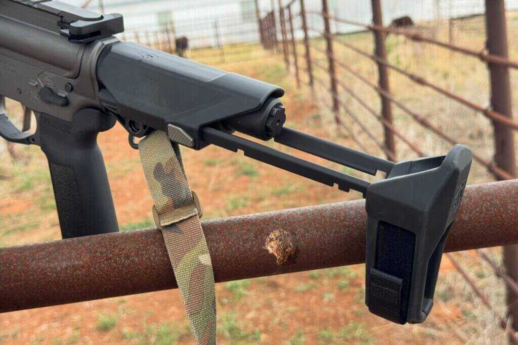 Three-position SB Tactical HBPDW brace adjustment on Springfield SAINT Victor 9mm PDW