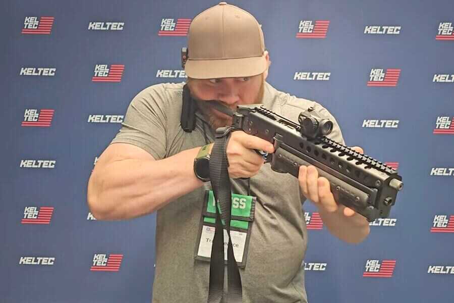 True Pearce holding the all-new KelTec KP50.