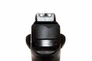 The sights are now three dot with a wider front blade.