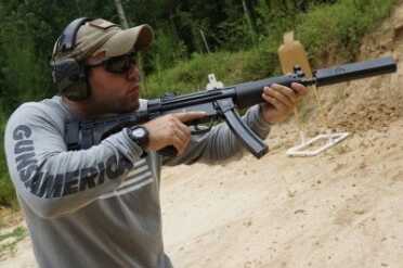 With the arm brace attached, the POF presents and handles much more like a rifle than a pistol. 