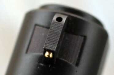 The front sight is adjustable, and features a shiny brass bead that shows up well against the flat black of the rear sight.