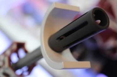 The end of the AR looks exactly like the end of an X-Wing Magnetic Flashback Suppressor on the end of a Laser Cannon.