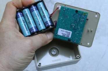 Each sensor uses 4 AA batteries  and they will last about 2 years.