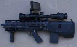 The best position for the Digital Crosshairs was as far forward as possible on this M1A Rogue bullpup. 