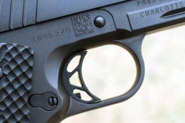 The trigger on the Para is solid. Very little creep, a good reset, and a 4.5 pound break.