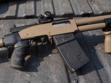 The DT starts with a Mossberg design, but moves way beyond the typical 500. 