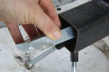 All rocket stoves need a baffle of some kind to give the bottom of the fire oxygen. This stove uses a bent piece of galvanized steel. It is the only part that you might want two of, because eventually it would theoretically rust and thin. Er, prob not. 