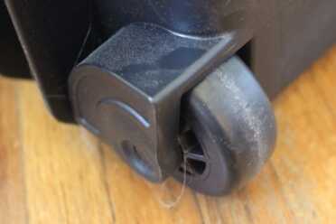 Wheels help with the weight of a fully loaded case. But with only 8 guns, it isn't too heavy to lift.