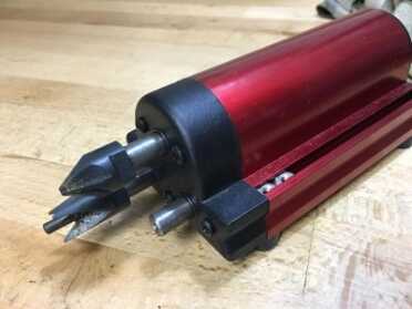 The Hornady Lock-N-Load Case Prep Trio motorizes the chamfer and deburr process among other functions.