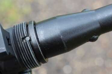 The gas vent is based on a modified AR barrel.