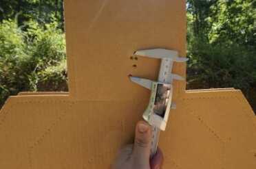 The Tavor X95 is more than capable of practical accuracy. Here is a 1.23-inch group shot at 50 meters with the X95 and IMI 77-grain OTM. 