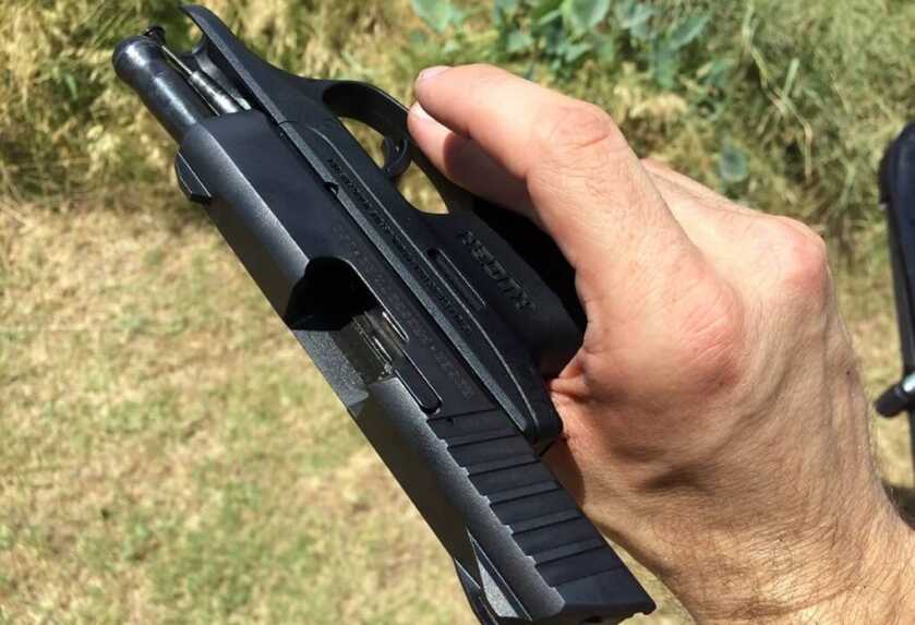 EC9s mags: The magazine can only be released if the shooter isn't obstructing the opposite side of the release button