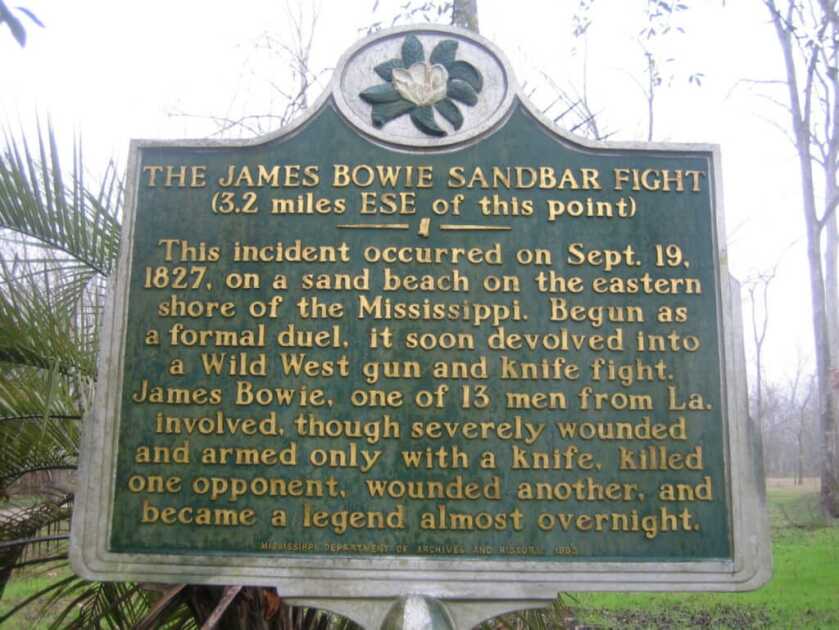 Jim Bowie and the Vidalia Sandbar Fight