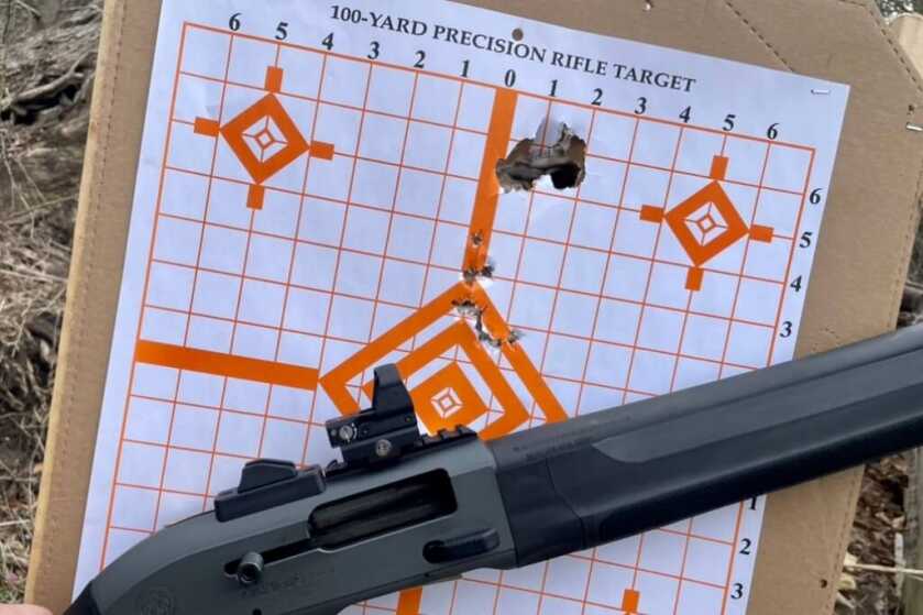 Beretta A300 Ultima Patrol with examples of target pattern