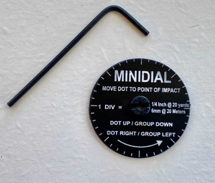 Minidial for zeroing Shield red dot