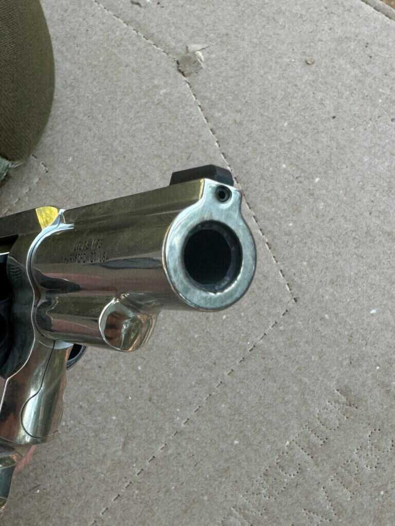 Harrison front sight upgrade on Colt revolver