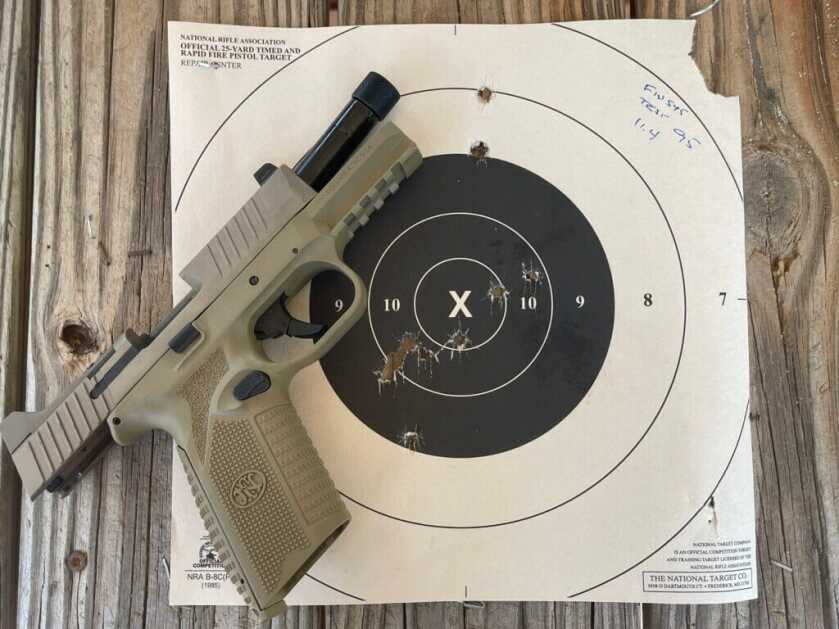 FN 545 Tactical on paper target