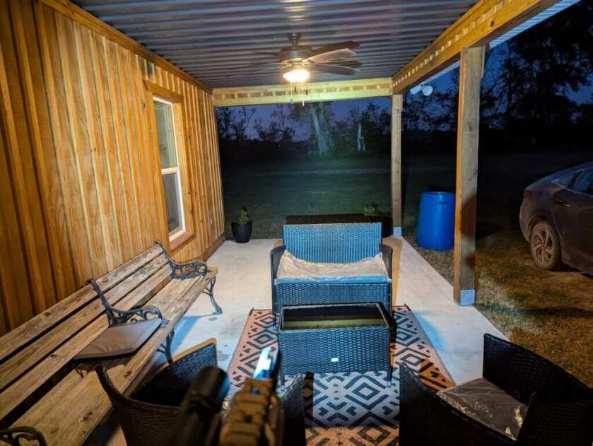 outdoor patio with furniture