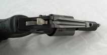 The U-shaped groove and ramped front sight are typical of snub nosed .38s.