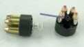 The Safariland speedloader must be pushed in far enough that the back of the cylinder depresses the button in the middle to release the rounds. The Hogue grip prevents that.