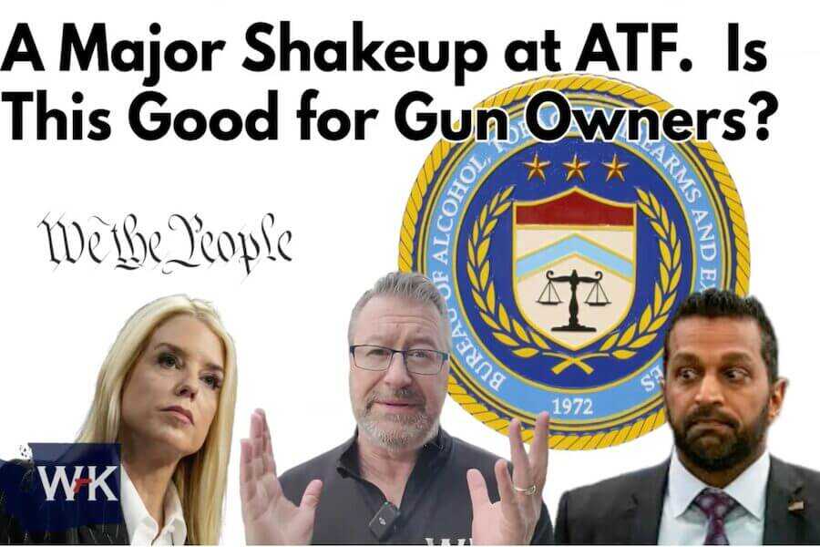 Screengrab from Washington Gun Law video discussing Trump DOJ names new ATF head and launches 2A Task Force.