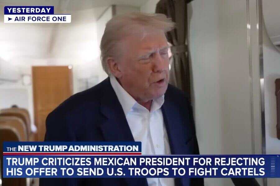 Donald Trump on Air Force One.