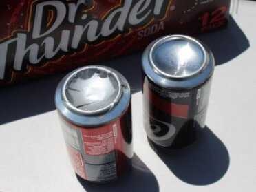 Best Fun-Gun Ever. The Can Cannon - Mounts on AR-15 The Coke cans flew fine. Mostly. Dr. Thunder split every time, until we devised the duct tape patch.