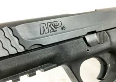Gun Review: Smith & Wesson M&P 45 Threaded The rounded face of the trigger makes the pull weight feel lighter than it measures on the scale.