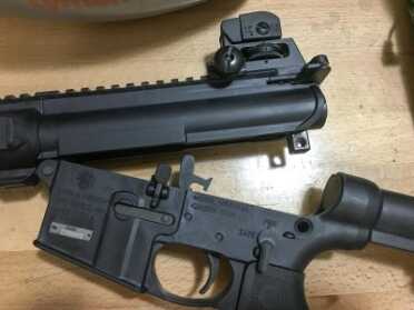 Review: Smith & Wesson M&P 15-22 Performance Center Rifle The upper and lower receivers join just like on a standard AR-15 via two push pins.
