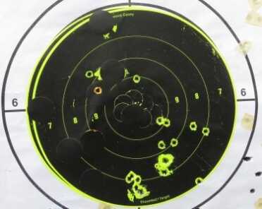 Full Auto Speeds - No NFA or Bumpfire - Franklin Armory Binary Firing System Installation & Full Review The author kept his shots on this 8-inch target at 25 yards while firing "bursts" three, four and five shots.