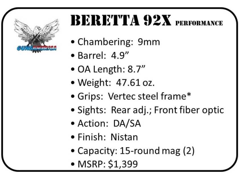 Beretta 92X Performance – A Factory Built Race Gun Beretta 92X Performance – A Factory Built Race Gun