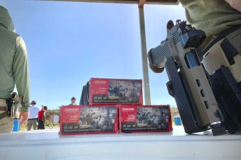 Review: 1911 That Takes Glock Mags?! Meet the Stealth Arms Platypus Holstered Stealth Arms Platypus with Norma ammunition at USPSA match