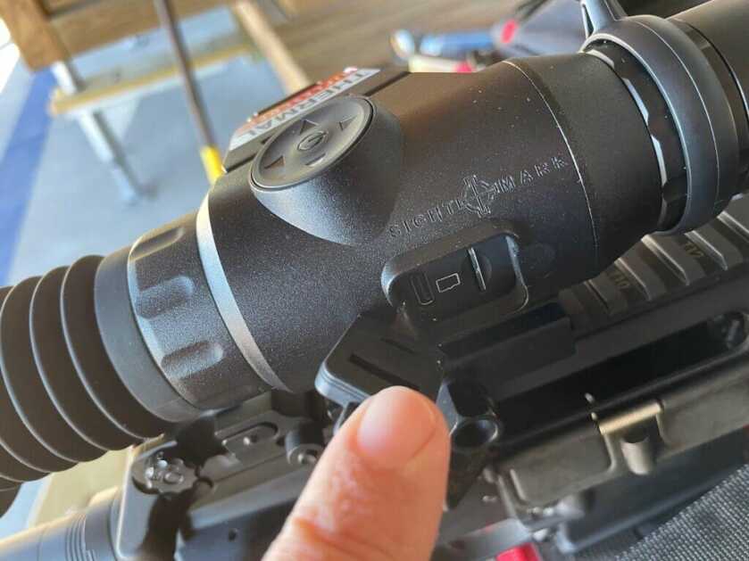 3 - Heating Seeking Optic: Sight Mark Wraith Mini Thermal Sight Mark Wraith Mini Thermal has a slot for a micro card and USB.