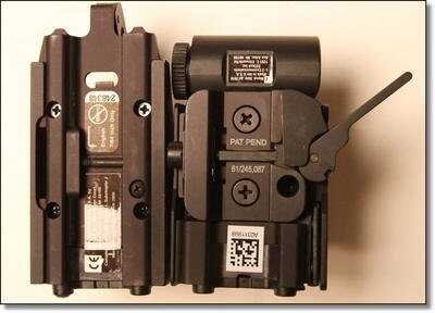 These new EOTechs are shorter to leave more room on your rail. This can be used to fit an iron sight, night vision, or the accompanying magnifier you see here